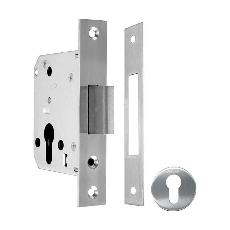 Closed Body Mortise Lock with Strike Plate, Double Throw Dead Bolt