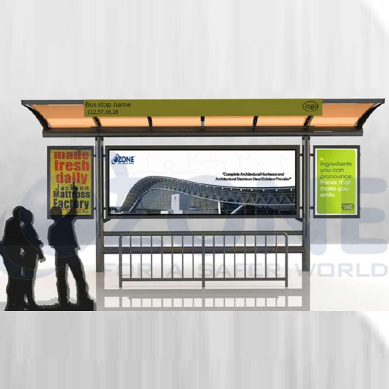 Bus-Q-Shelter with Signage