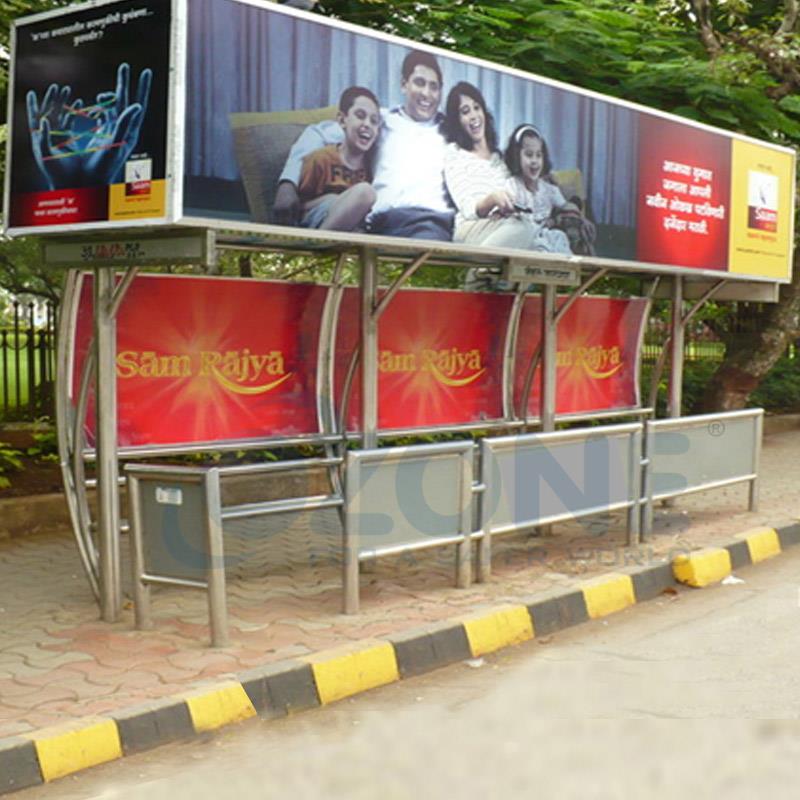 Bus-Q-Shelter with Signage