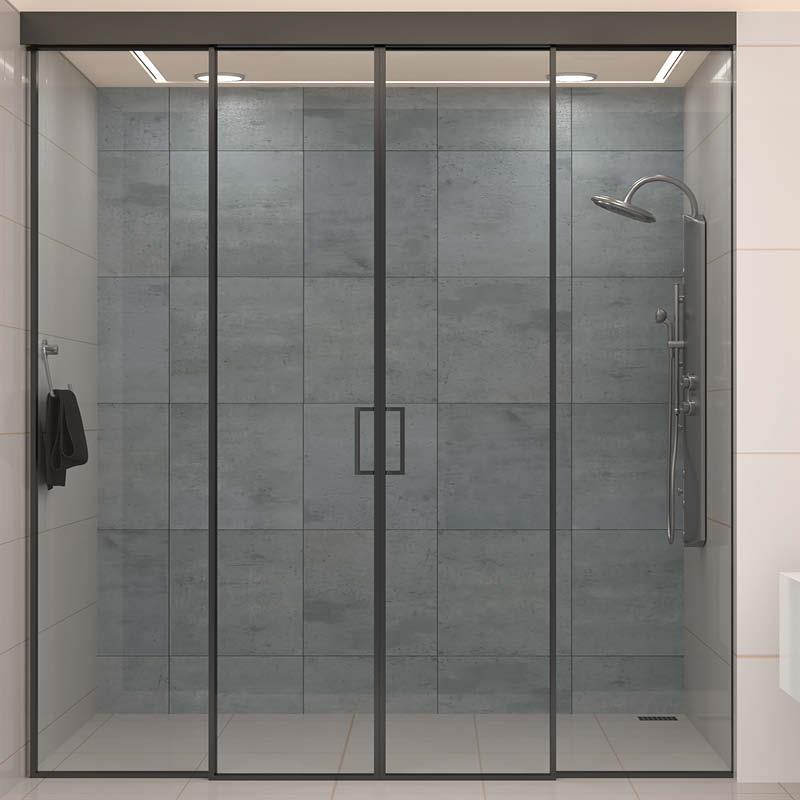 Slim Frame Sliding Shower System 2+2